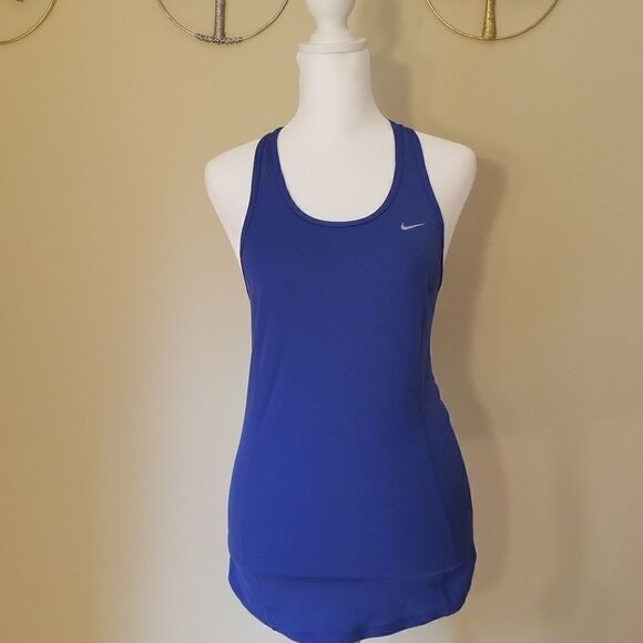 Nike Dri-Fit Blue Racerback Tank Top XS - Picture 1 of 6
